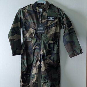 NWT Children's Fostex Garments Camouflage Flight Suit Hunting Coveralls Size S/6